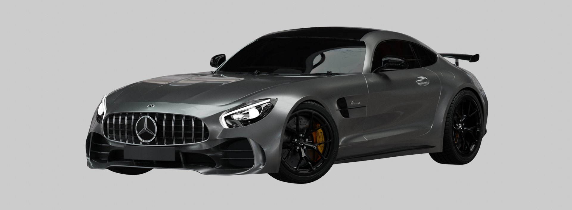 Rotating Mercedes-AMG showing XPEL paint protection film coverage