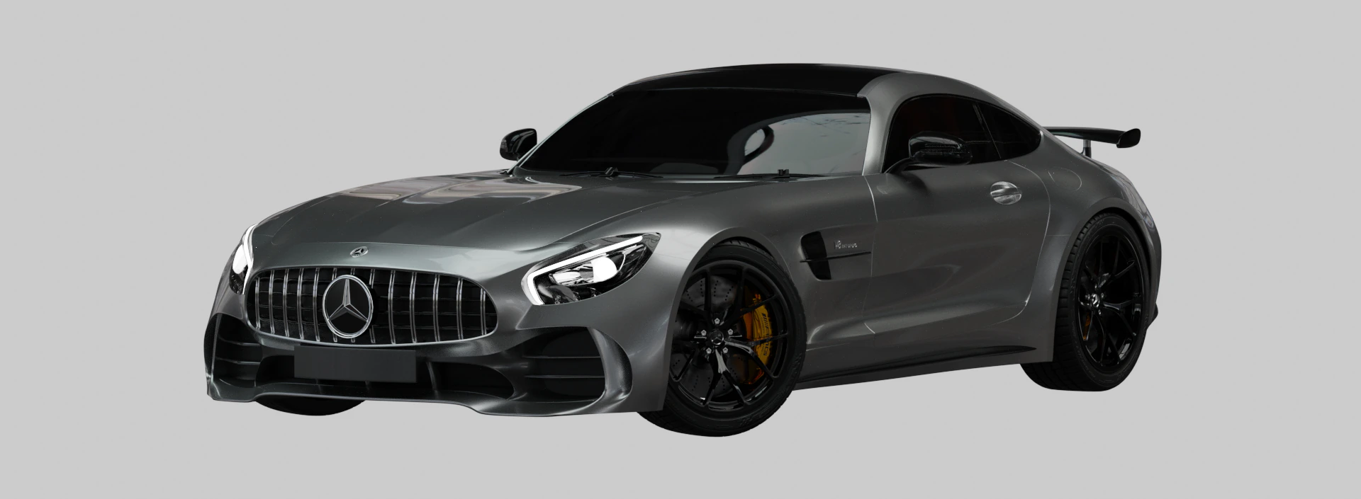 Rotating Mercedes-AMG showing XPEL paint protection film coverage