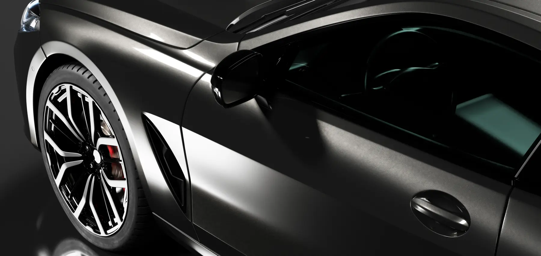 Close-up detail of a paint-protected vehicle
