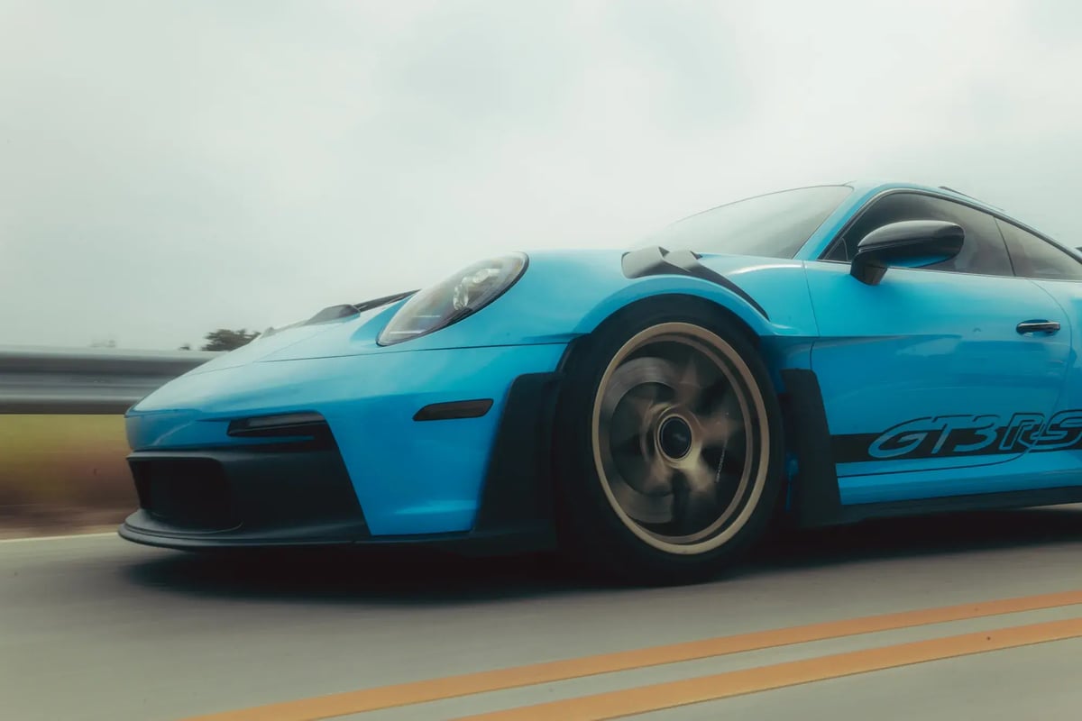 XPEL Color paint protection film in South Beach Blue on a Porsche
